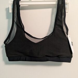 Women's Black Mesh Bikini Top